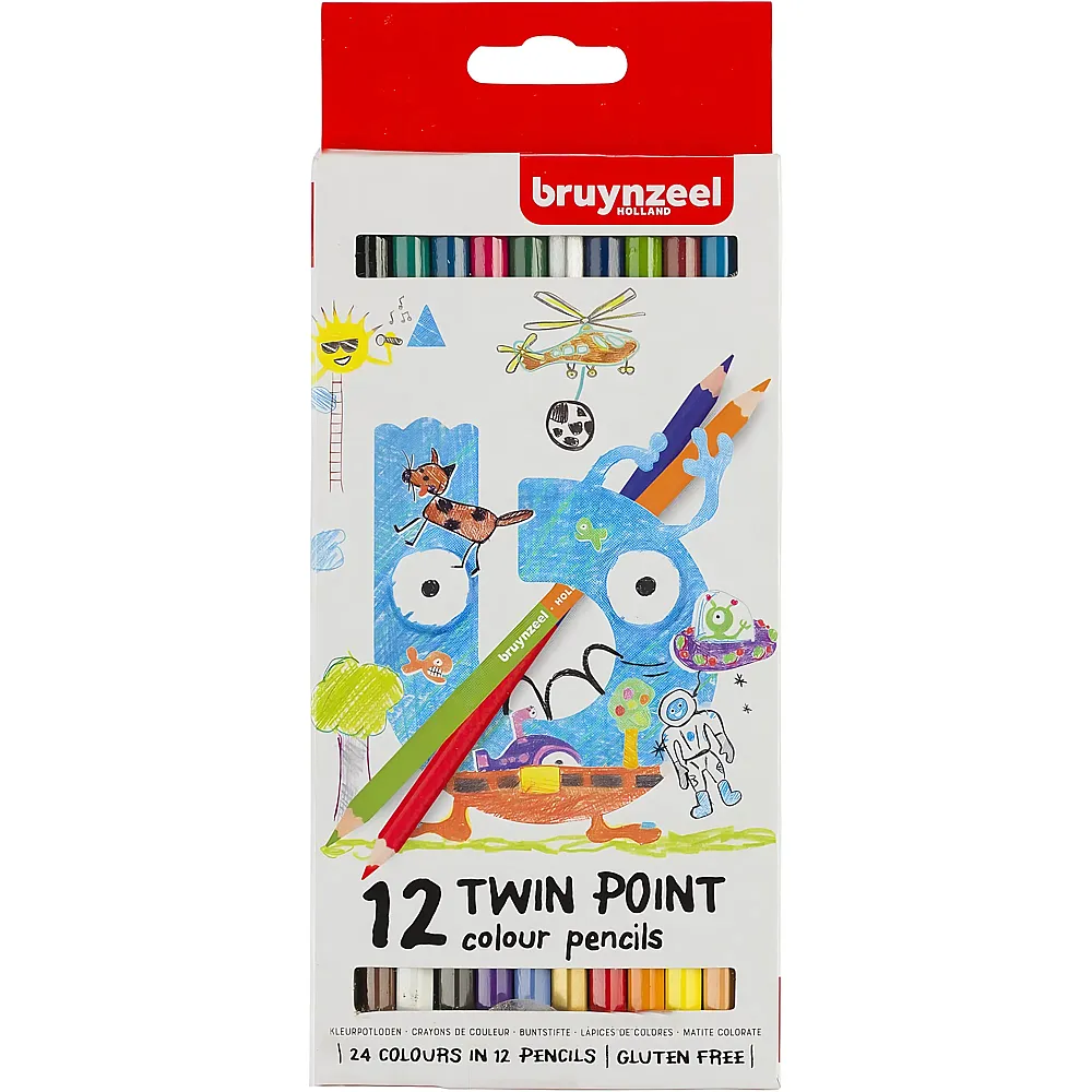 Bruynzeel Kids Twin Point Buntstifte, 12 Stk.