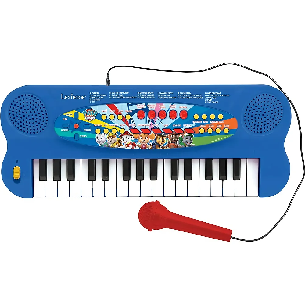 Lexibook Paw Patrol Elektronisches Keyboard mit Mikrofon 32 Tasten