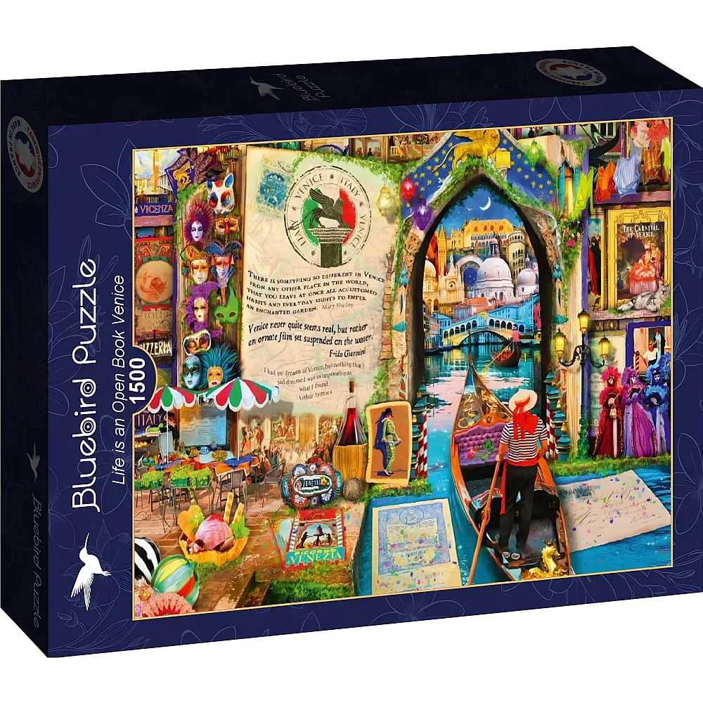 Bluebird Puzzle Aimee Stewart Life is an Open Book Venice - 1500 Teile