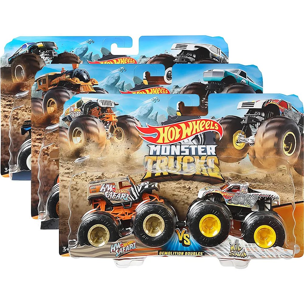 meinspielzeug - Hot Wheels Monster Trucks 2er-Pack - 1:64 | Autos