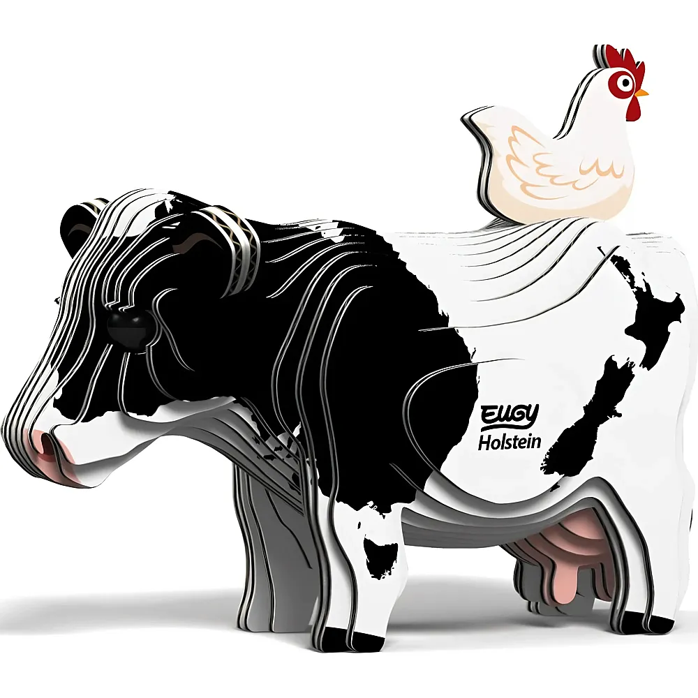 Eugy 3D Karton Figuren Holstein Kuh
