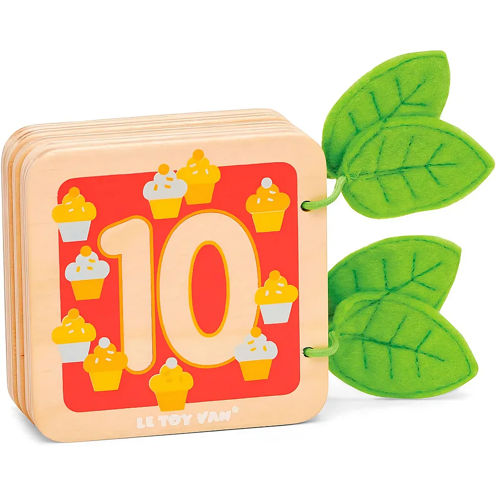 LE TOY VAN - Lernspiel mit Holzheft f�r Kinder ab 1 Jahr zum Erlernen des Z�hlens mit Zahlen von 1 bis 10