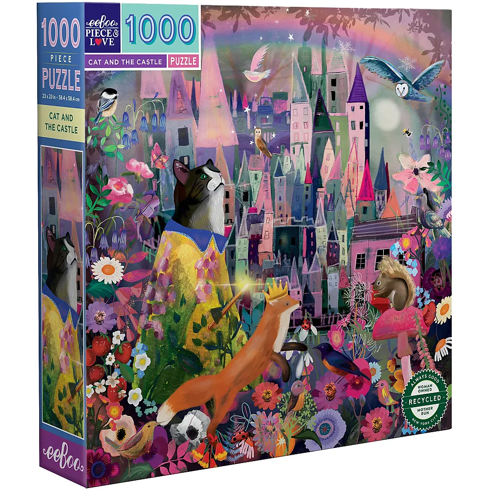 eeBoo Puzzle Cat and the Castle 1000Teile