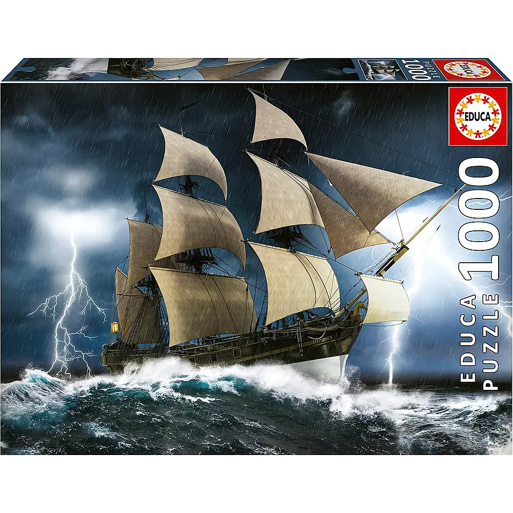 Educa Puzzle Segelschiff im Sturm - 1000 Teile