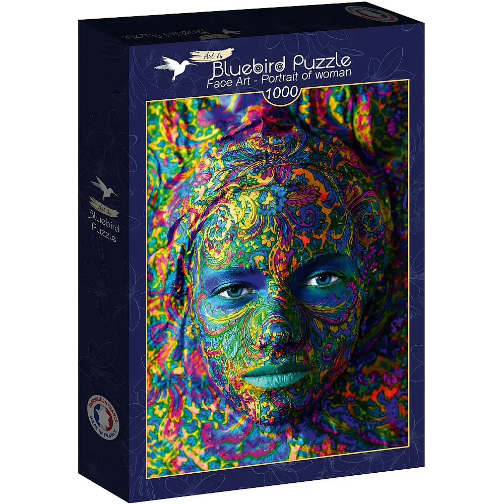 Bluebird Puzzle Face Art Portrait of woman - 1000 Teile