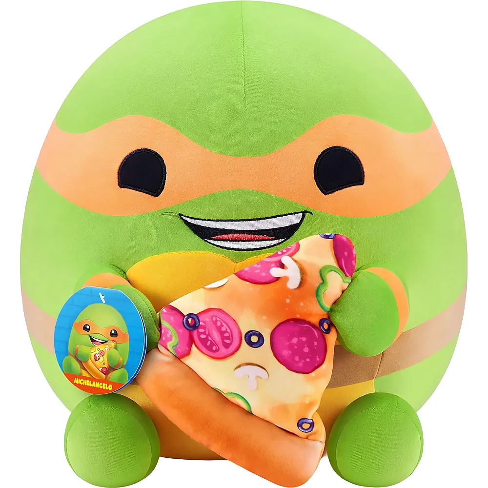 meinspielzeug - Zuru Snackles Michelangelo mit Pizza 35cm TMNT | Lizenzfiguren Pl�sch