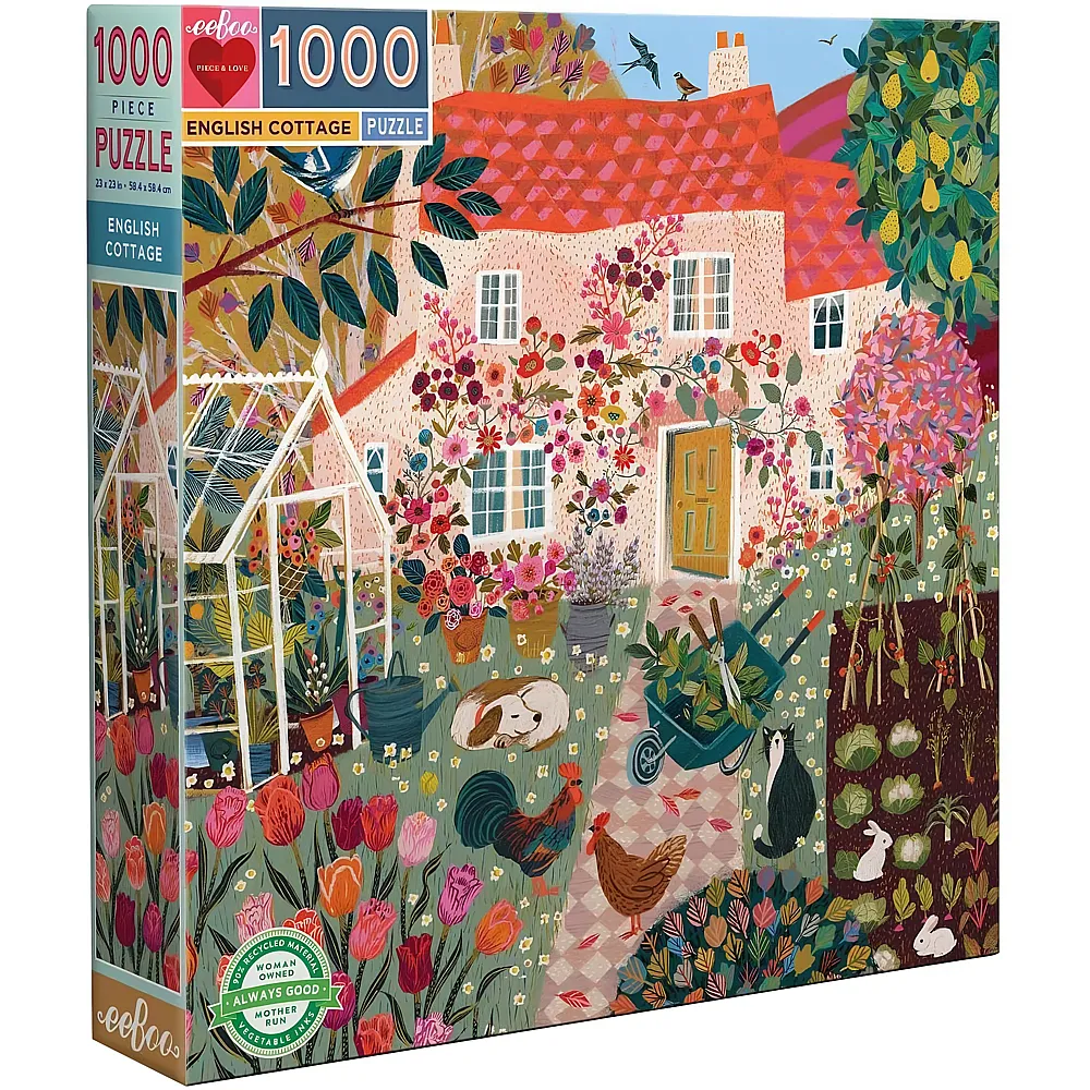 eeBoo Puzzle English Cottage 1000Teile