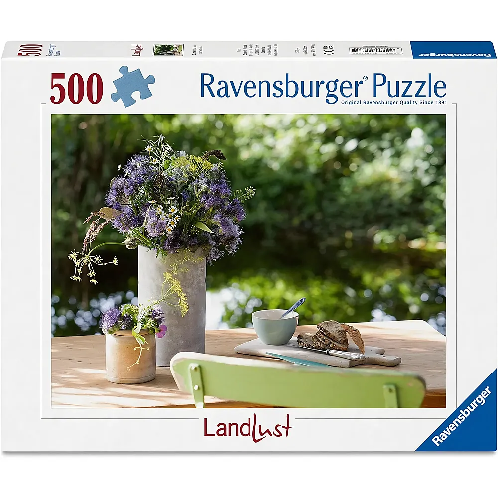 Ravensburger Puzzle Landlust Blumengruss am Gartentisch 500Teile