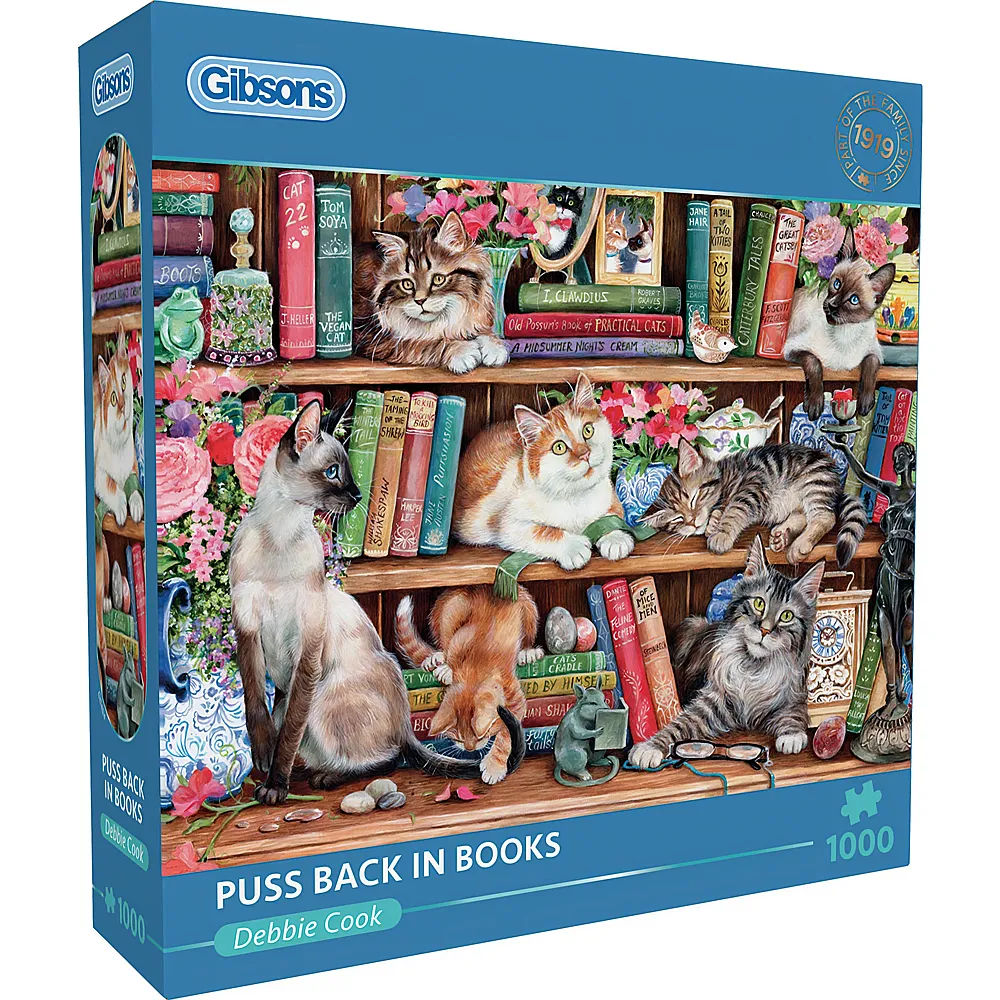 Gibsons Puzzle Debbie Cook Der Kater zur�ck im Buch - 1000 Teile