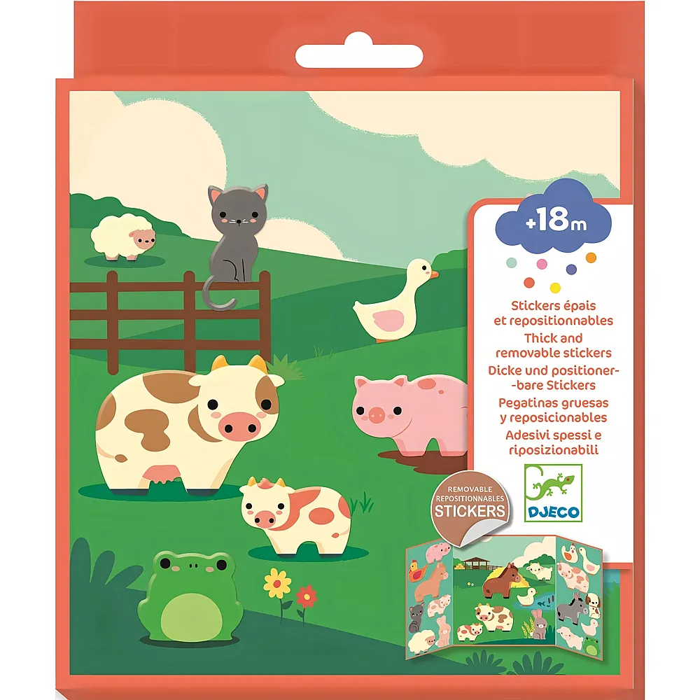 Djeco Stickerbilder Bauernhoftiere