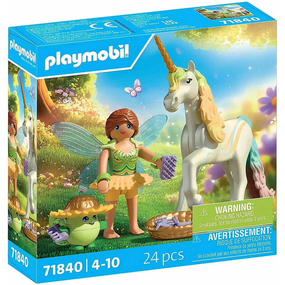 PLAYMOBIL Sammeleinhorn Regenbogenblume mit Fee 71840