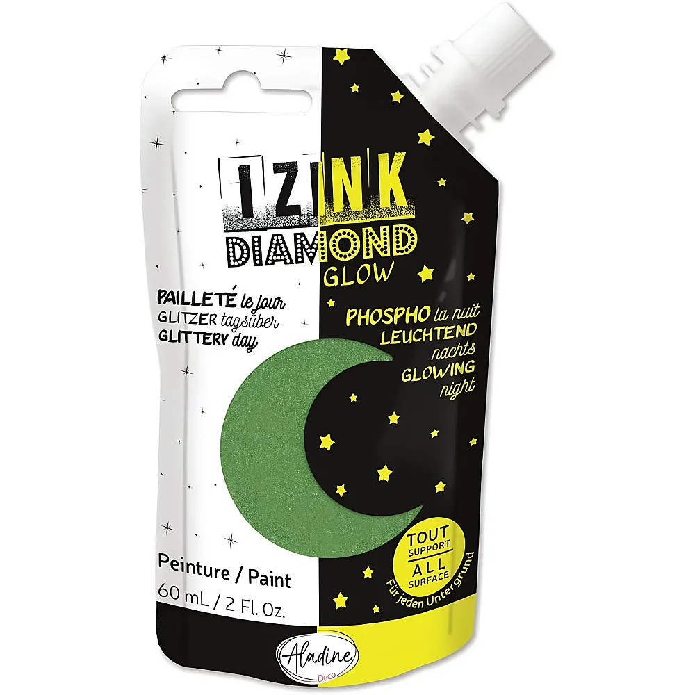 Aladine Izink Diamond Glow Gr�n - 60 ml | Farbe & Kreide