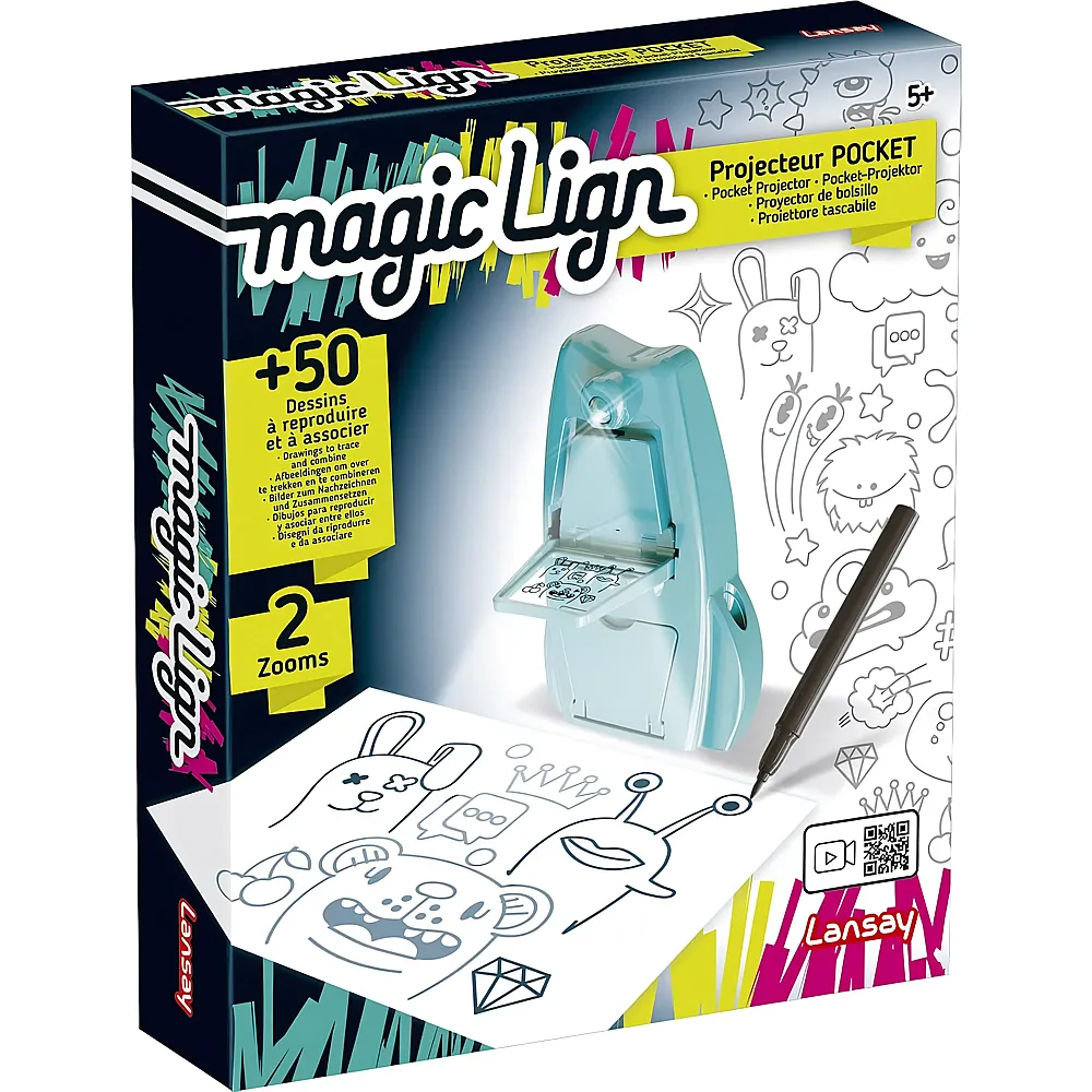 Lansay Magic Lign Projecteur Pocket fr-en-nl-de-es-it