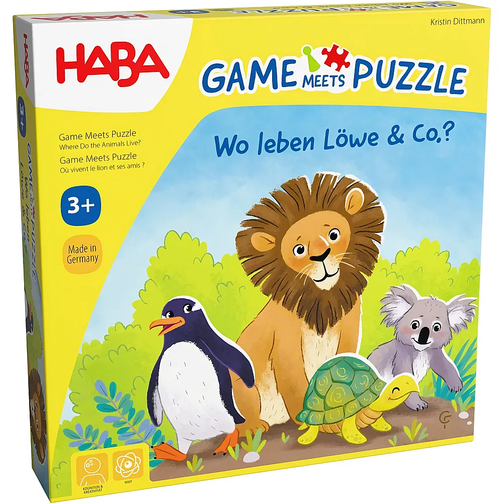 HABA Game meets Puzzle Wo leben L�we & Co.