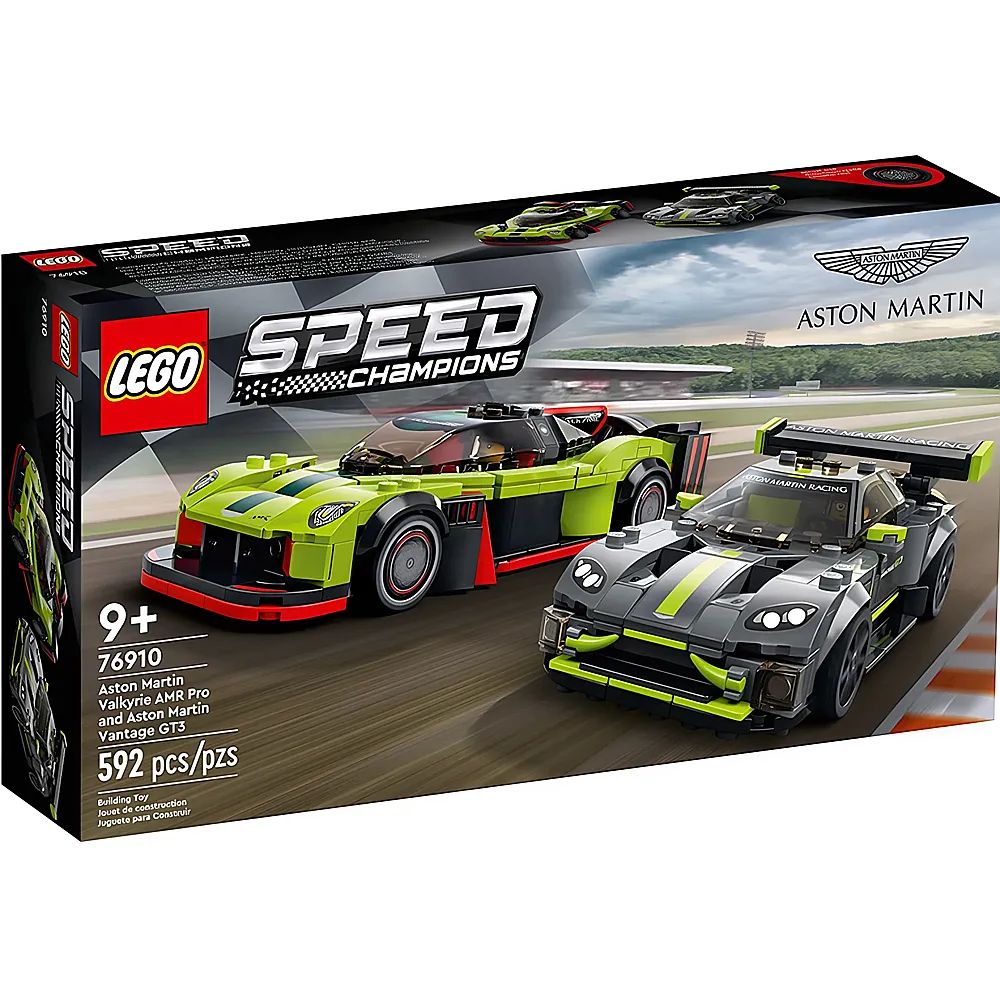 LEGO Speed Champions Aston Martin Valkyrie AMR Pro & Aston Martin Vantage GT3 76910