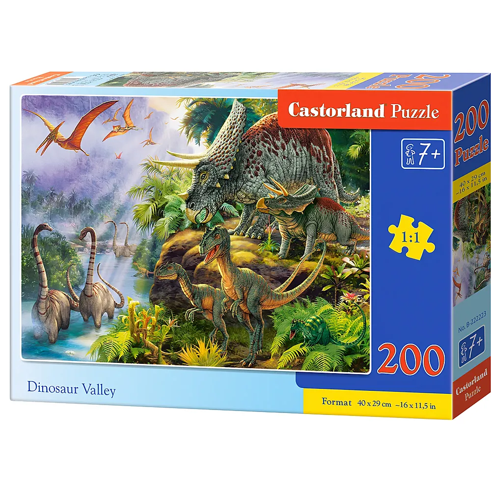 Castorland Puzzle Dinosaur Valley - 200 Teile