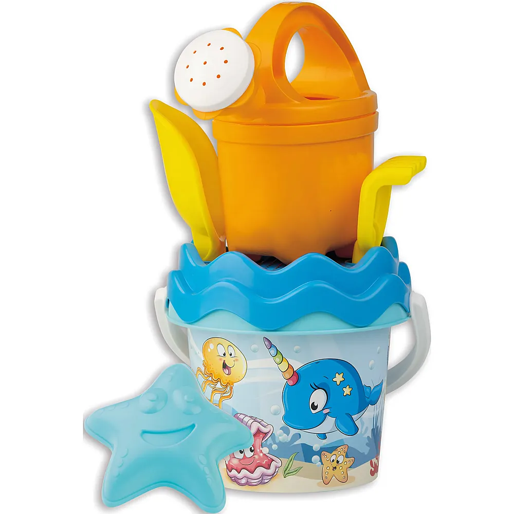 Androni Set secchiello con sabbia e mulino ad acqua Mondo sottomarino - 6 pezzi
