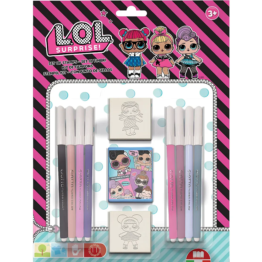 Multiprint L.O.L. Surprise LOL. �berraschungsstempelset, 11-tlg. | Malsets