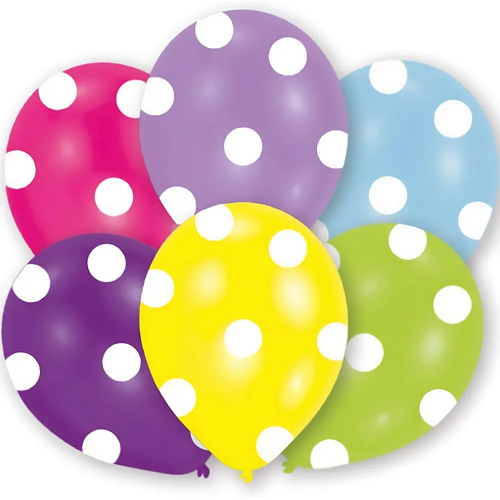 Amscan Ballone Punkte 6Teile | Kindergeburtstag