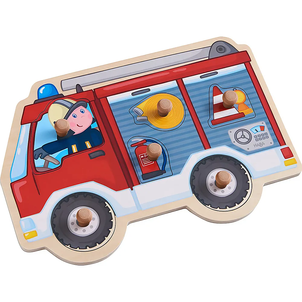 HABA Greifpuzzle Feuerwehrauto 6Teile