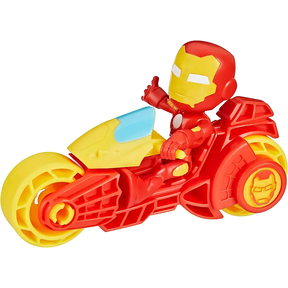 Hasbro Spiderman Spidey and His Amazing Friends Iron Man mit Motorrad
