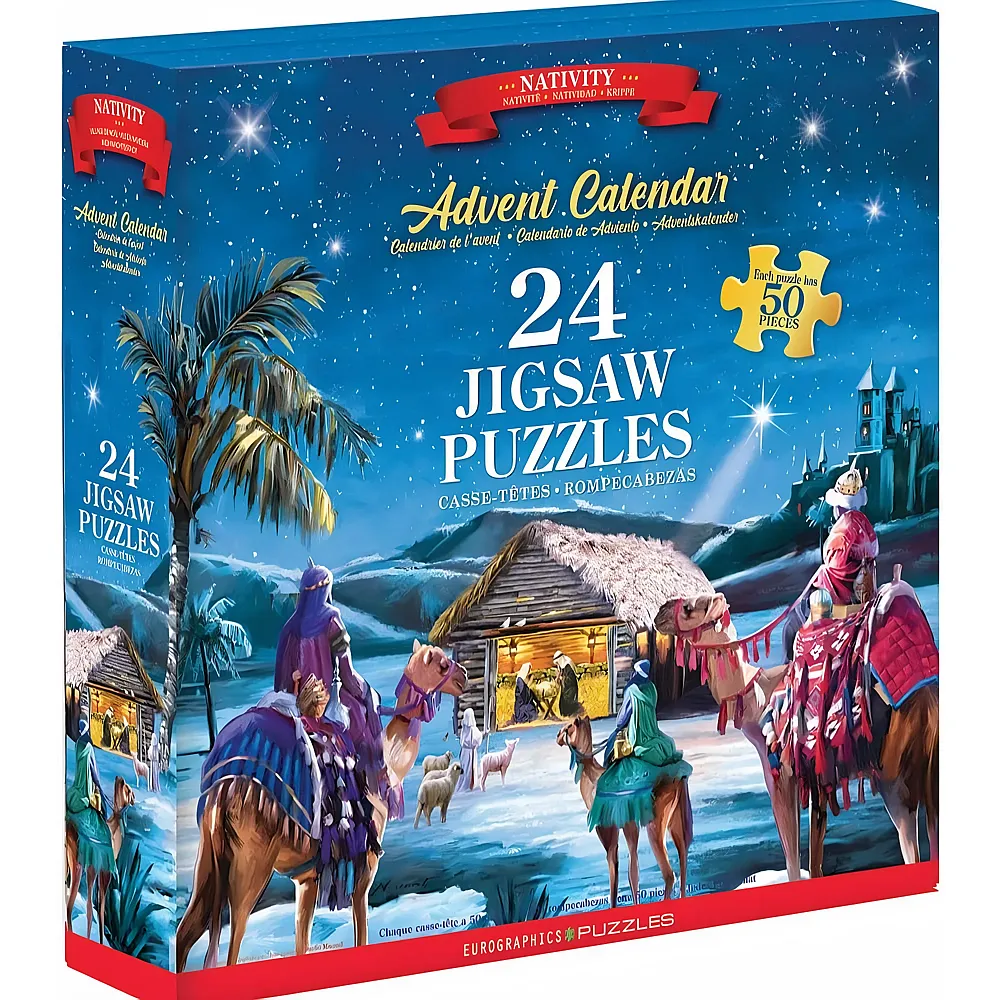 Eurographics Puzzle Adventskalender - Weihnachtskrippe 50Teile