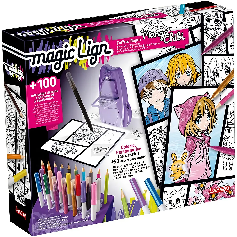 Lansay Magic Lign �ber 100 Illustrationen zum Projizieren und Zeichnen