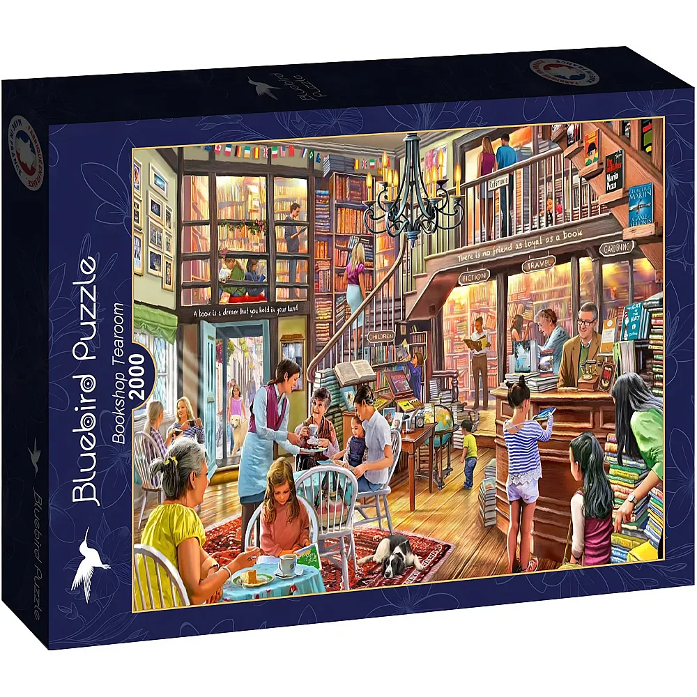 Bluebird Puzzle Bookshop Tearoom 2000Teile