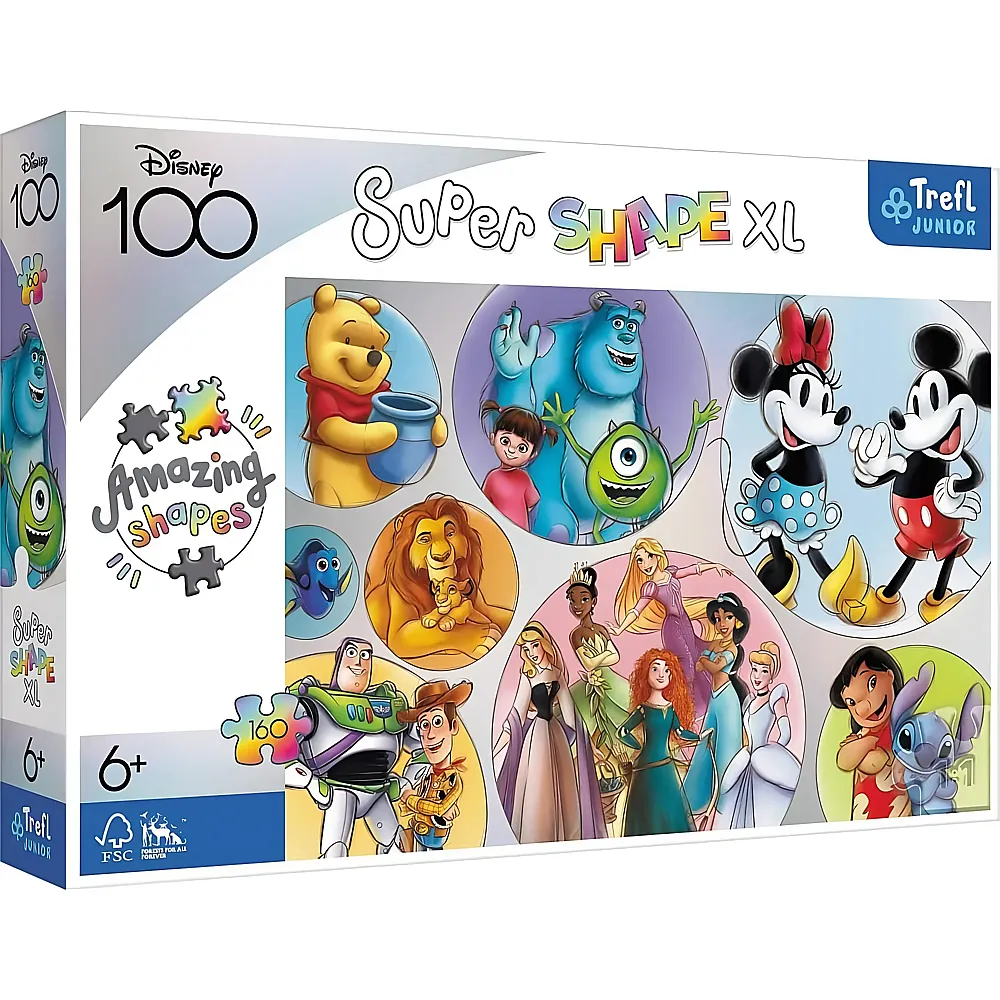 Trefl Puzzle Super Shape XL Disney - 160 Teile