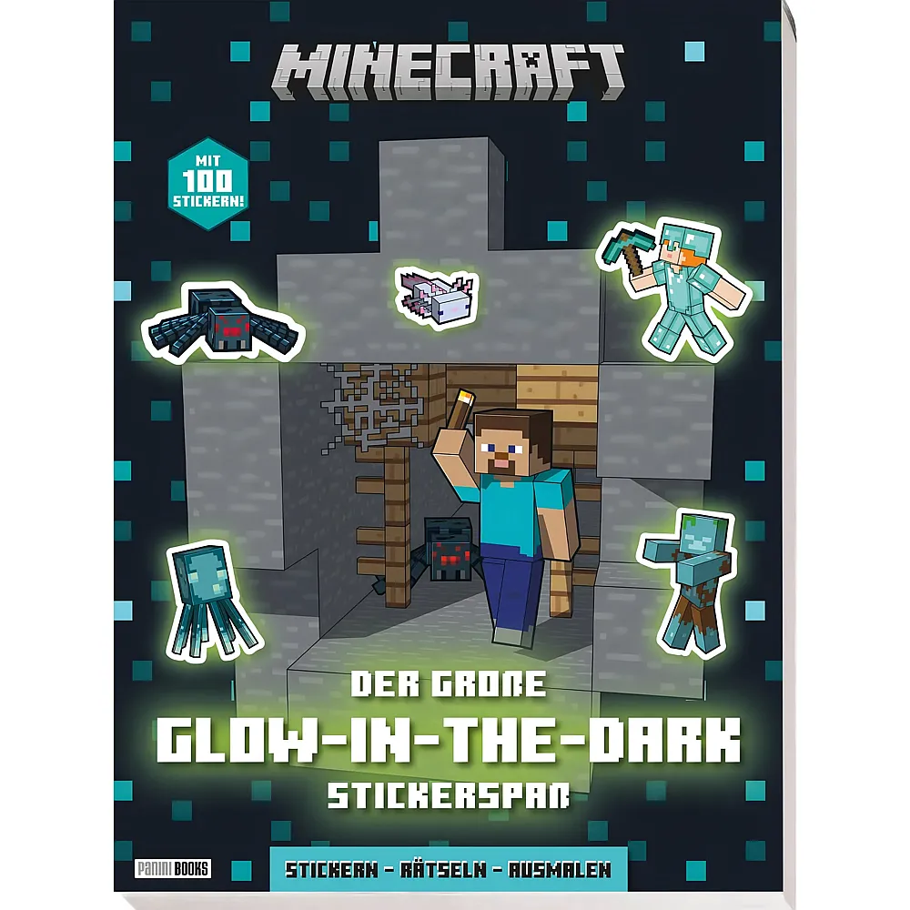 Panini Minecraft: Glow-in-the-Dark Stickerspa