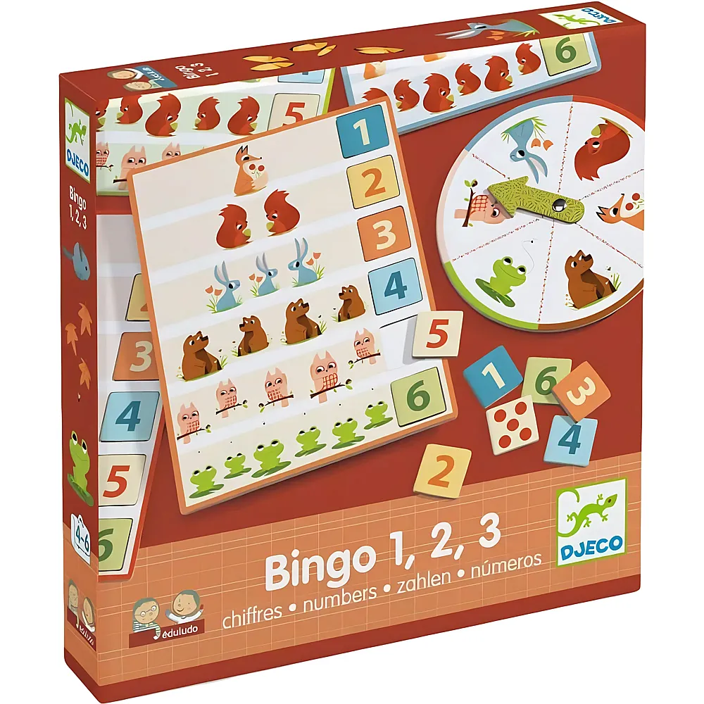 Djeco Spiele Eduludo Bingo 1, 2, 3 mult