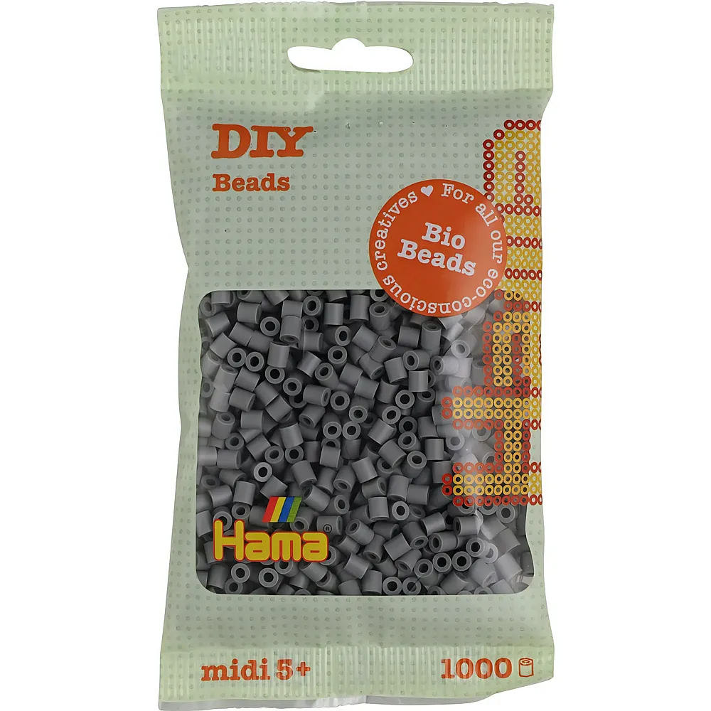 Hama Midi B�gelperlen Grau - 1000 Teile