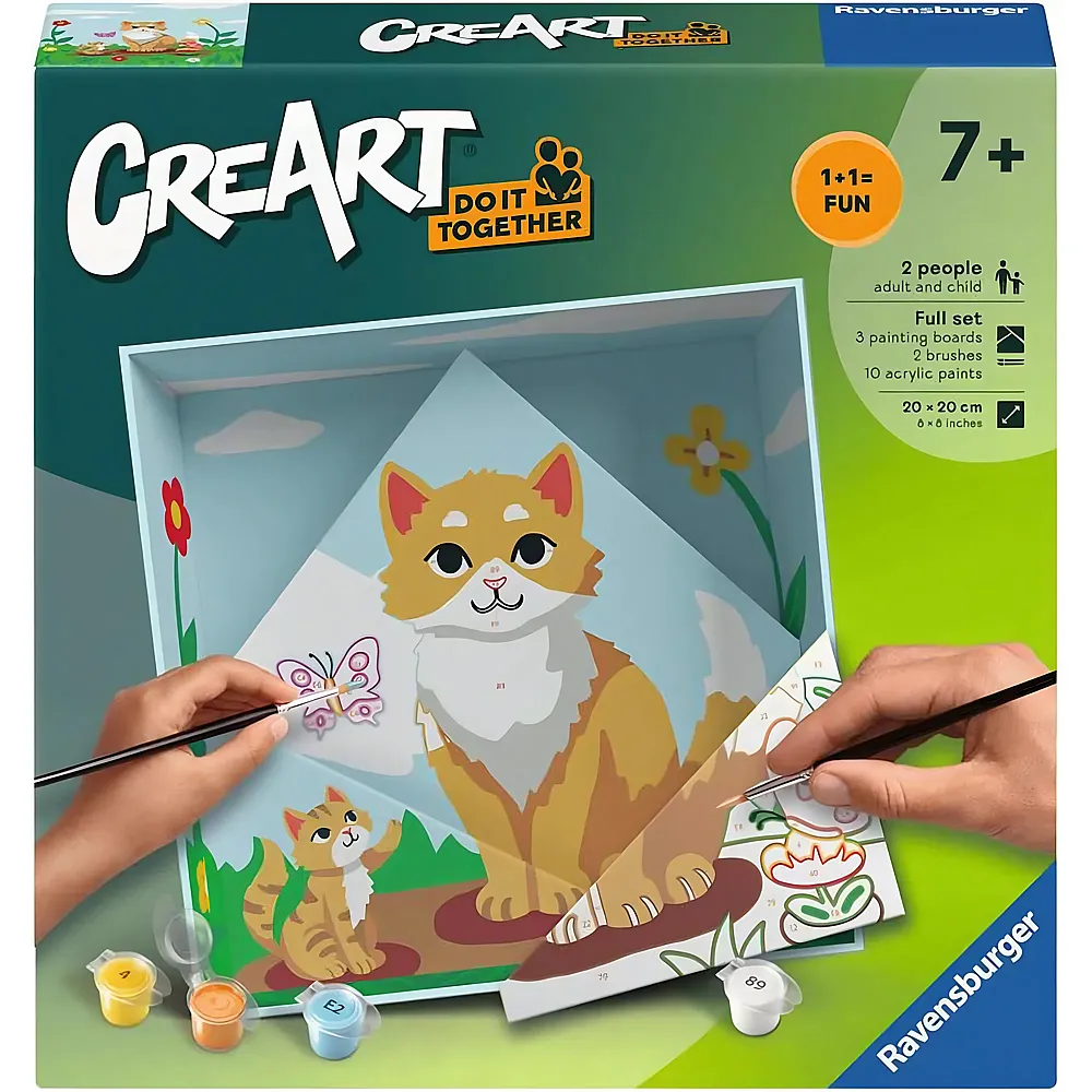 Ravensburger CreArt Malen nach Zahlen Do it together Katze