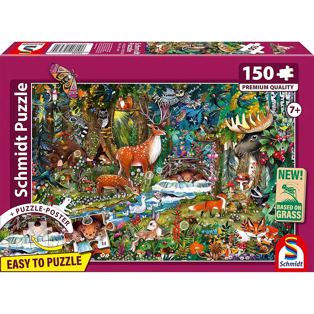 Schmidt Puzzle Tiere in den W�ldern Europas - 150 Teile