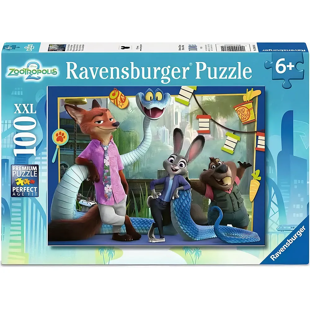 Ravensburger Puzzle Zur�ck in Zoomania - 100 Teile