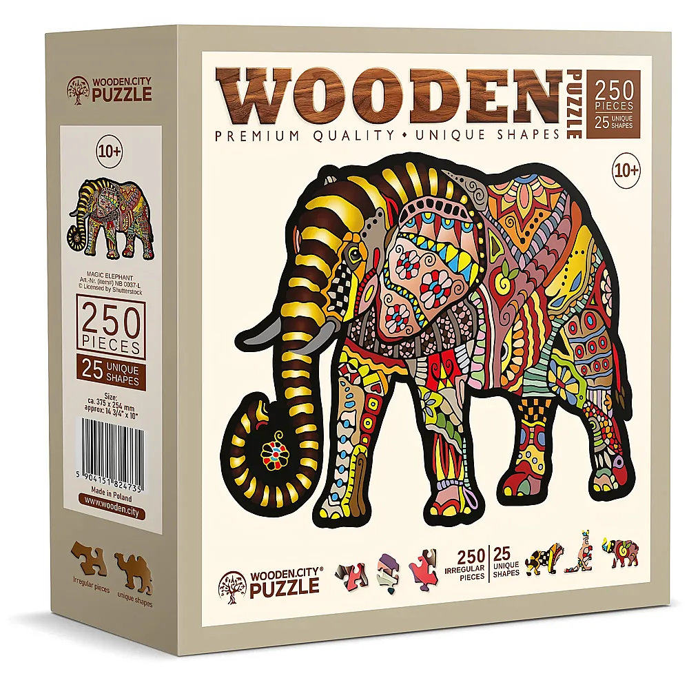 Wooden City Puzzle Magic Elephant 250Teile