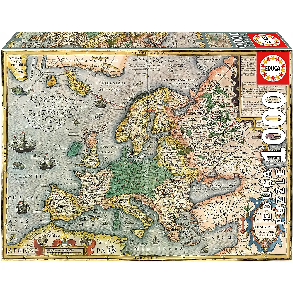 Educa Puzzle Antike Europakarte - 1000 Teile
