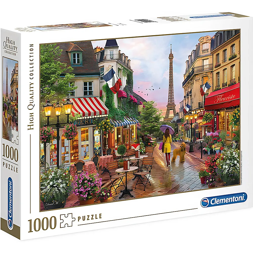 Clementoni Puzzle High Quality Collection Blumen in Paris 1000Teile