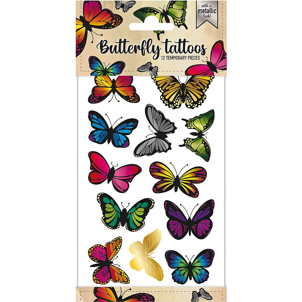Totum Metallische Tattoos Schmetterlinge - Tattoos & Stickers