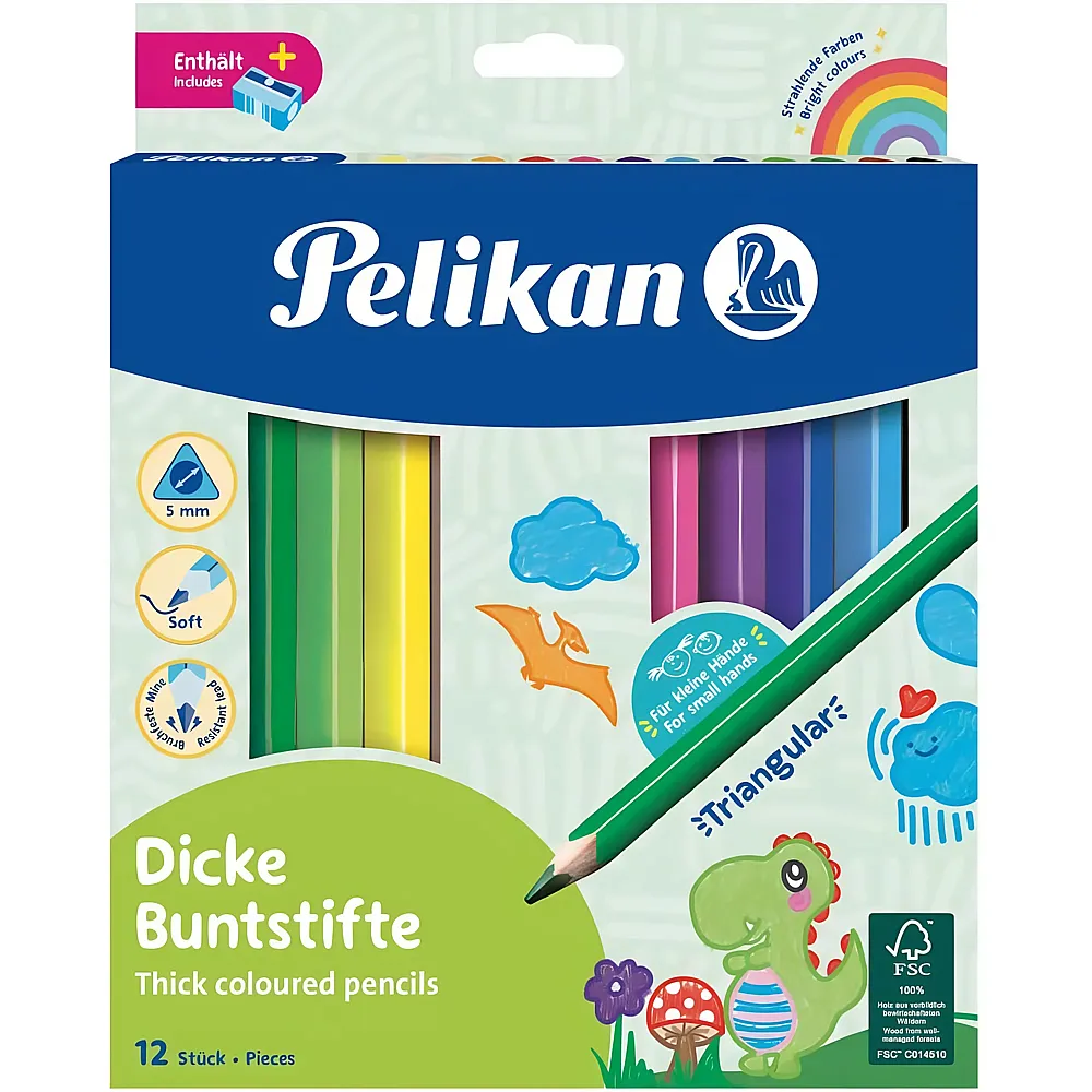Pelikan Buntstifte dreickeckig