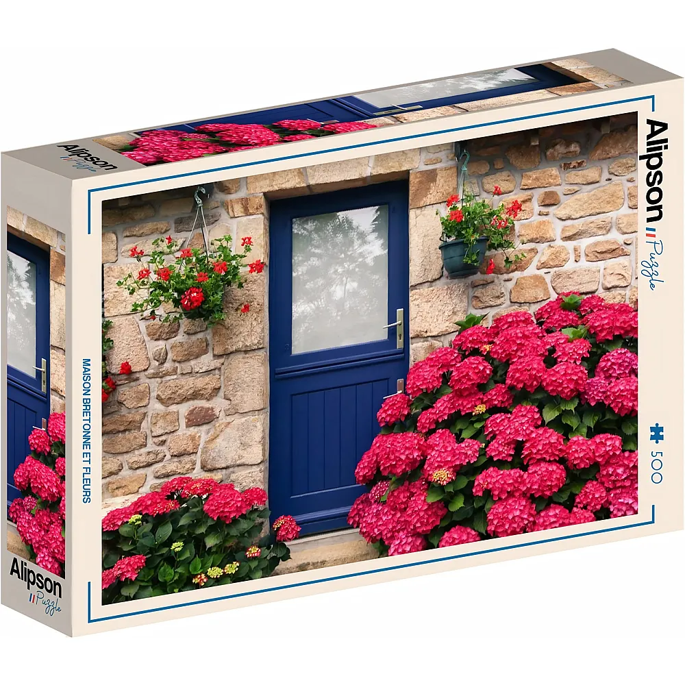 Alipson Puzzle Maison bretonne et fleurs - 500 Teile