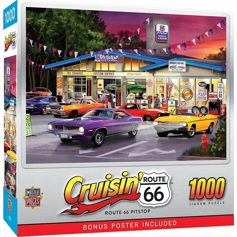 Master Pieces Puzzle Cruisin Route 66 Pittstop - 1000 Teile
