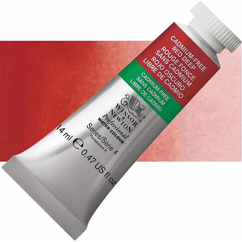 meinspielzeug - Winsor & Newton W&n Prof. Water Colour 14ml Tube Kadmiumfrei Rot Dunkel