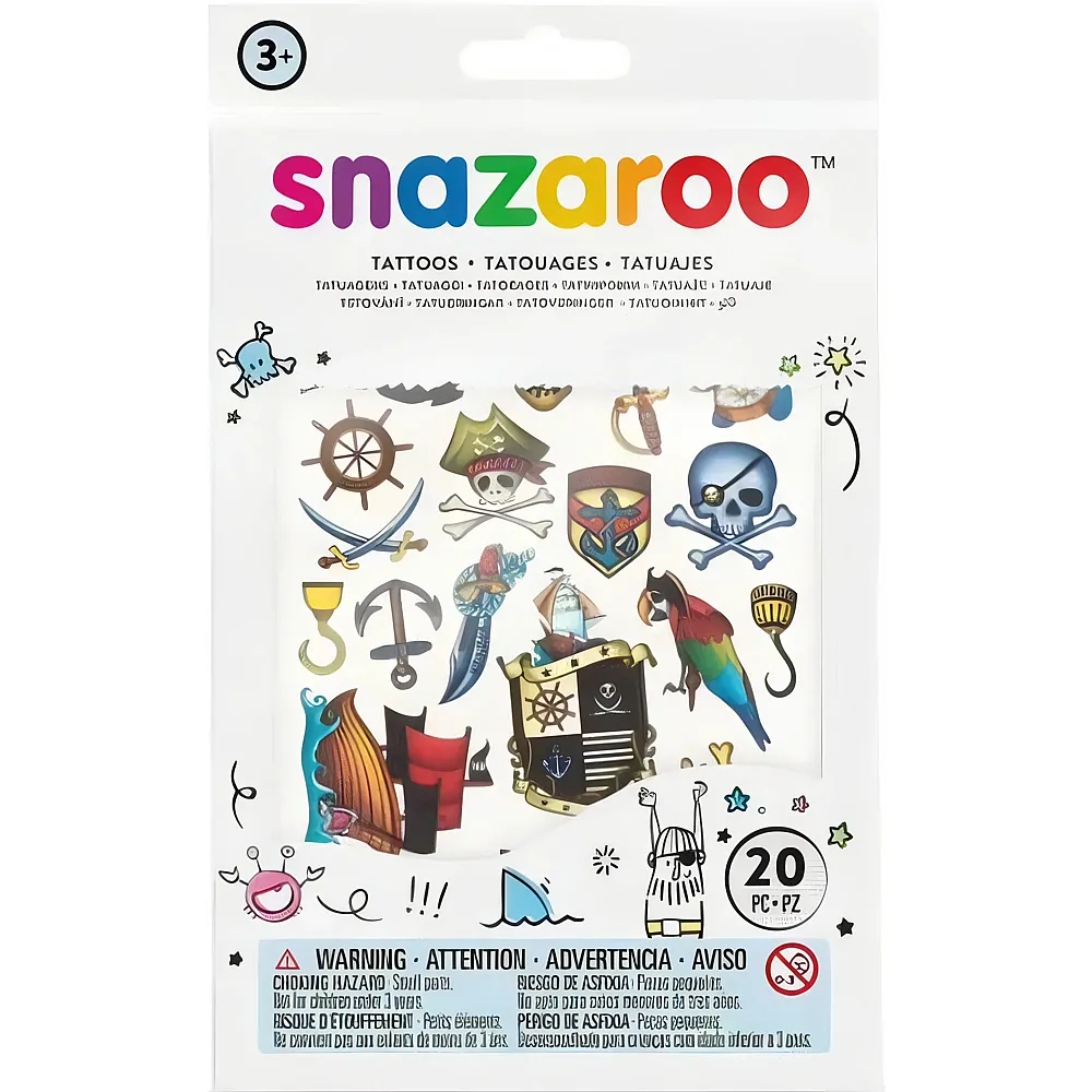 Snazaroo 20 Tattoos Piraten