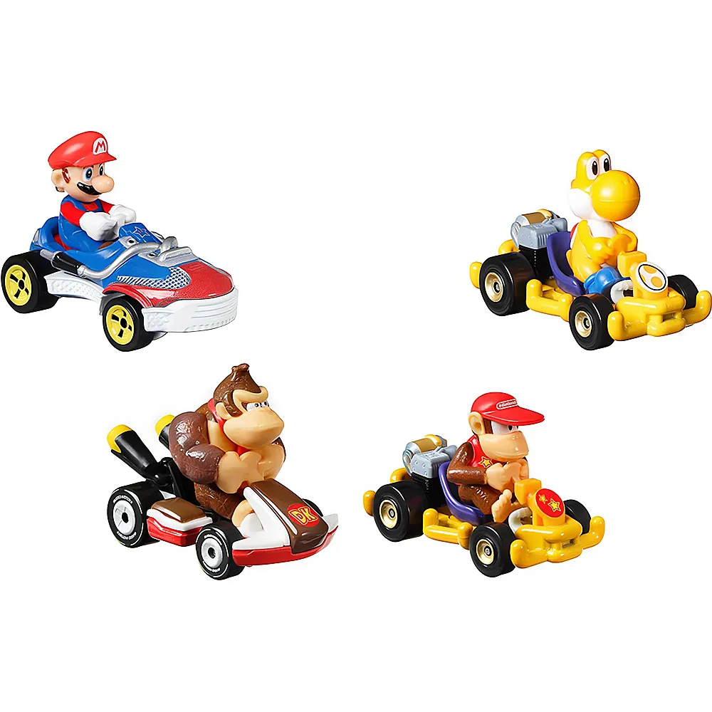 Hot Wheels Super Mario Die-Cast 4er-Pack 5 1:64