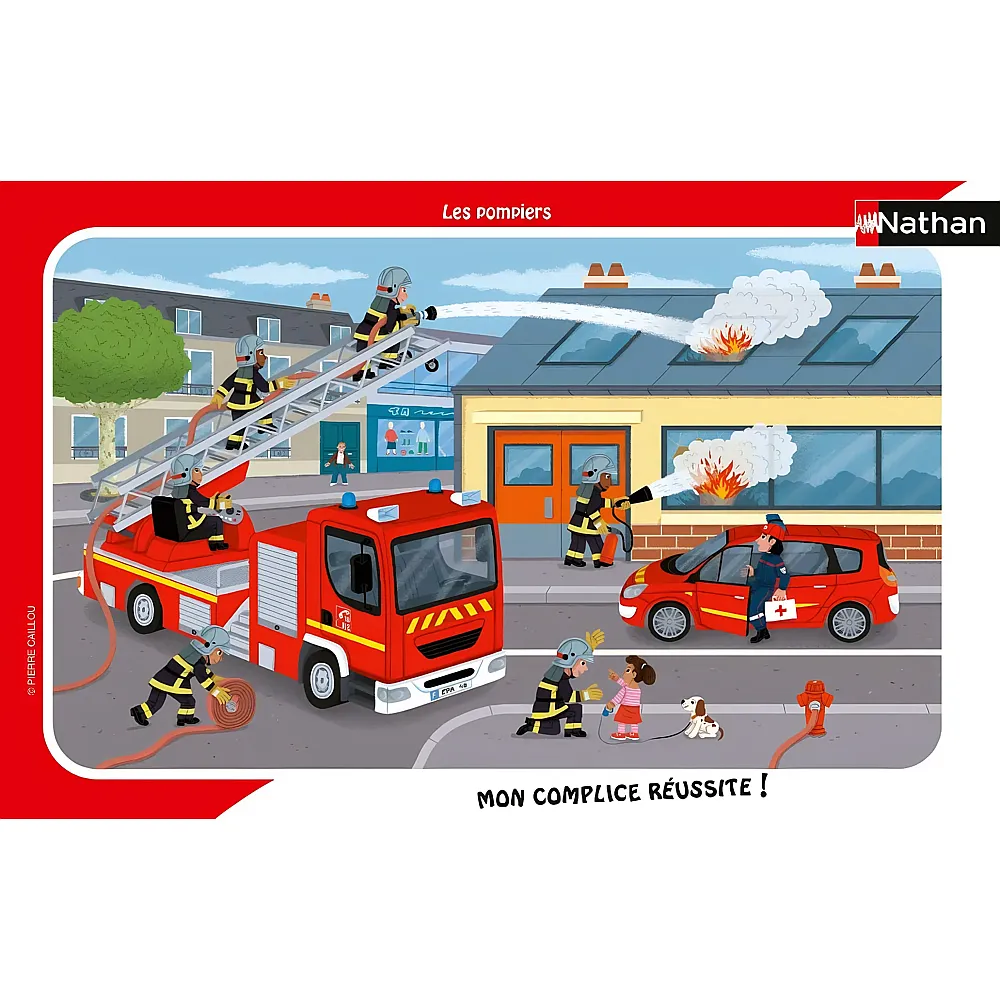 Nathan Puzzle Feuerwehrleute - 15 Teile - Rahmenpuzzle