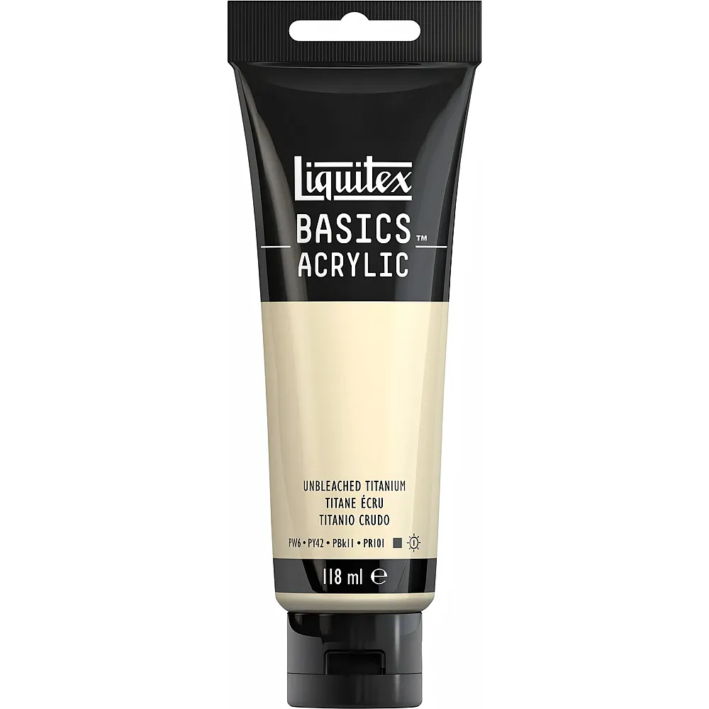 Liquitex Lqx Basics Acrylfarbe 118ml Tube Ungebleichtes Titan