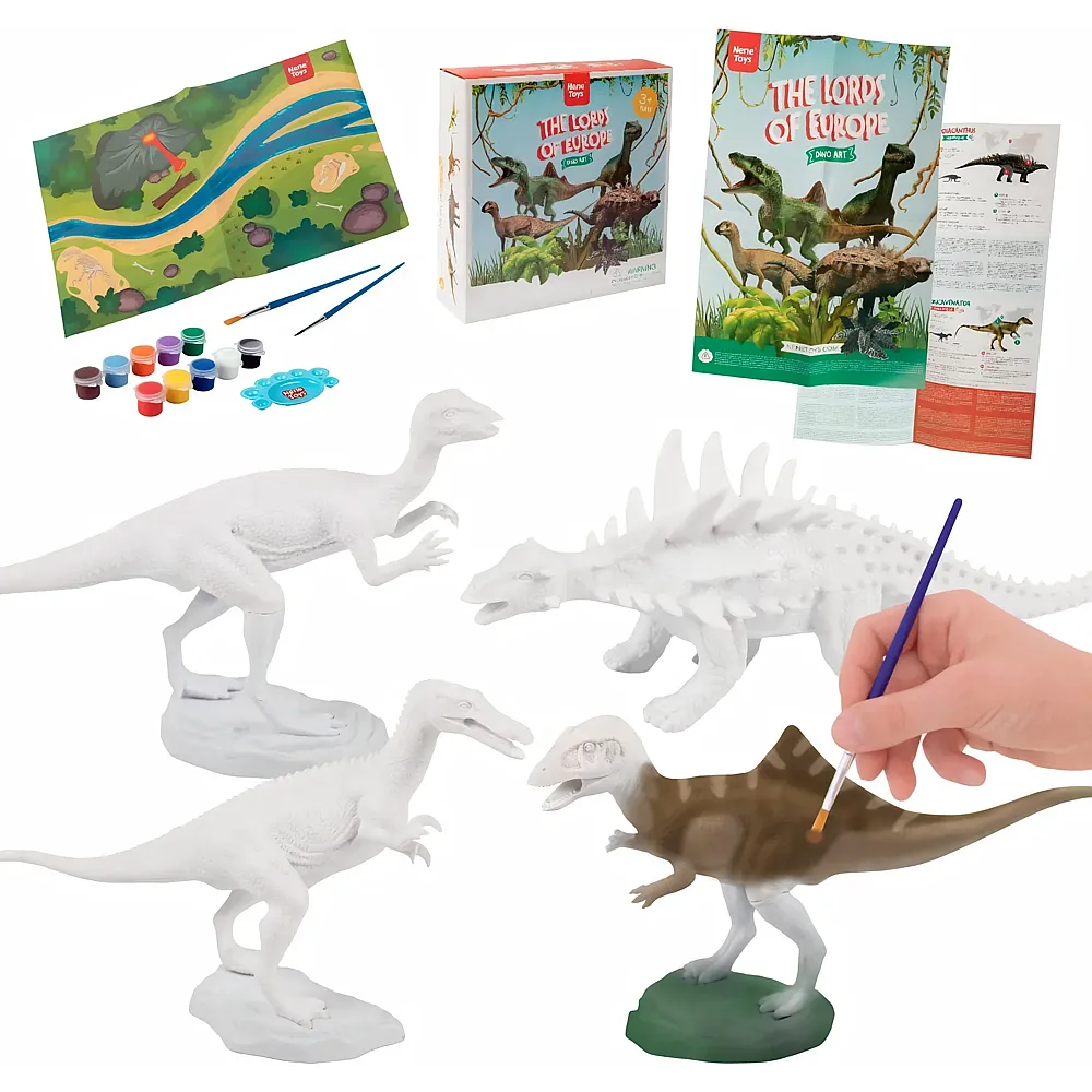 Nene Toys Dinosaurier-Bastelset f�r Kinder im Alter 37 Jahre Die Herrscher von Europa  Spiel-Set mit: 4 Dinosaurier, 2