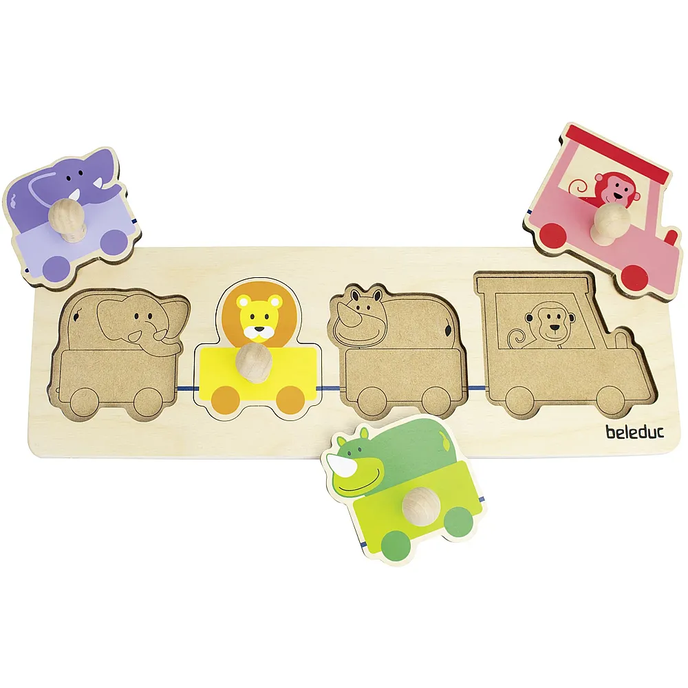 Beleduc Knopfpuzzle Train