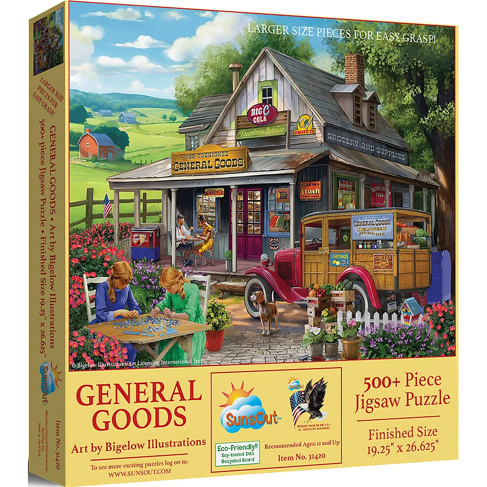 SunsOut Puzzle Bigelow Illustrations Gemischtwarenladen - 500 Teile